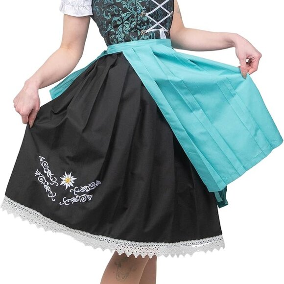 Versatile Dirndl Set for Oktoberfest and Halloween - Modern Elegance in Black - Picture 1 of 5